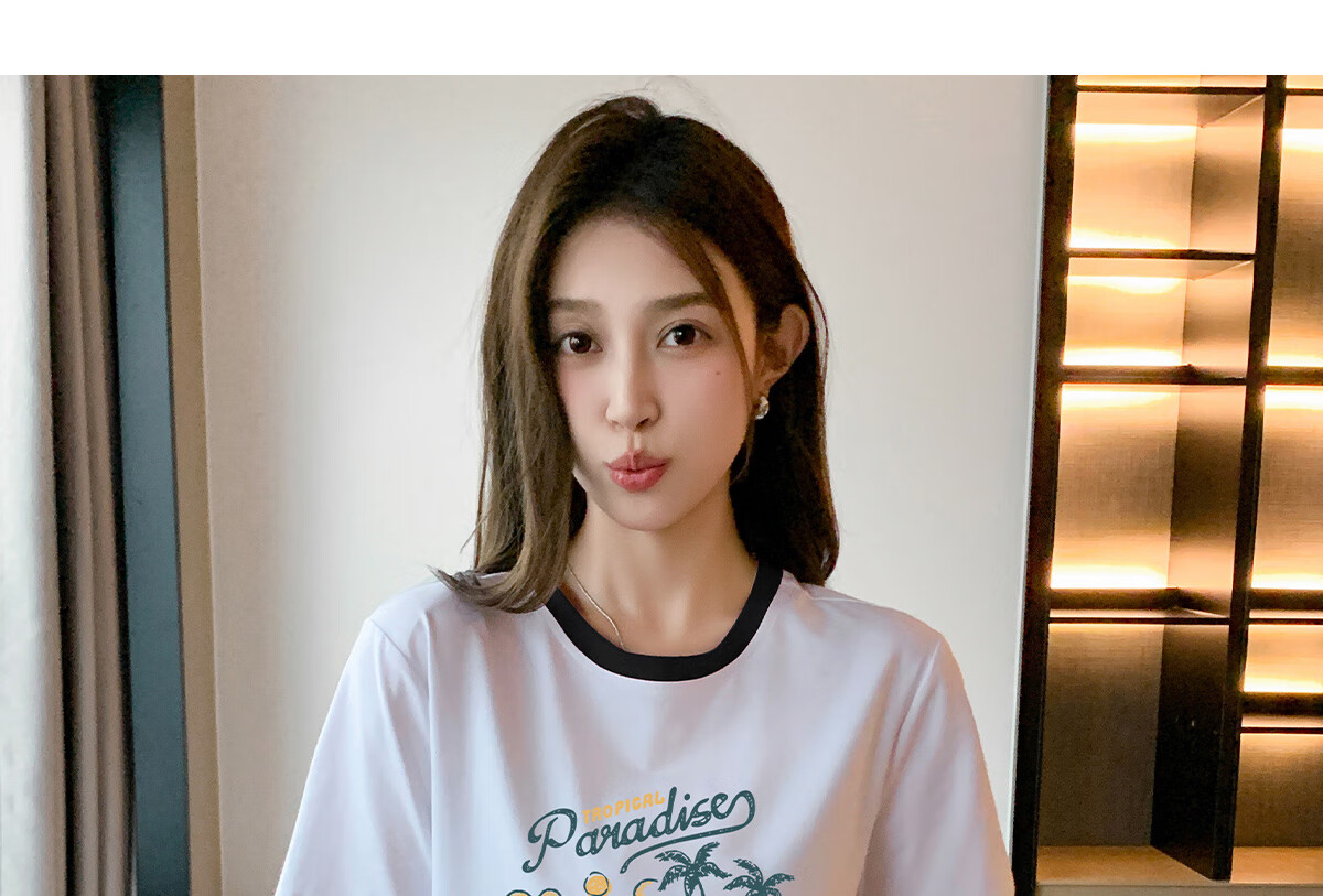 Halo Queen Long-Sleeve T-Shirt for Women, Spring And Autumn Round Neck Shell Cute Casual Versatile Base Shirt Top New Product H143T2020 56