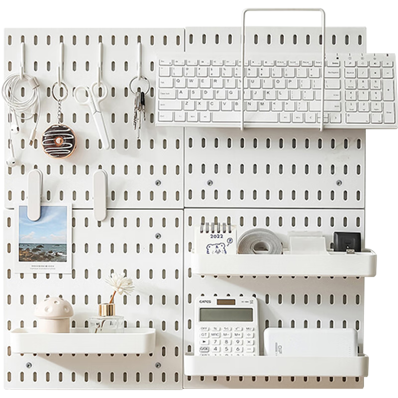 Banzheni Pegboard, No Drilling Required, Entryway Storage Table, Desktop Book And Clothes Rack, Wall-Mounted Kitchen Hooks, Storage Cabinet Accessories, Customized Set
