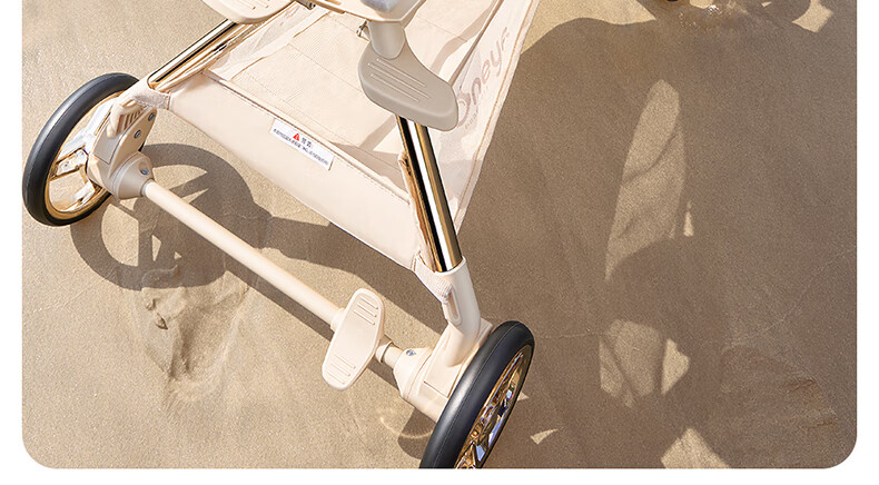 Wanya T6-2 Stroller High Landscape Baby Stroller Convertible Lightweight Foldable Reversible Champagne Gold PRO 11