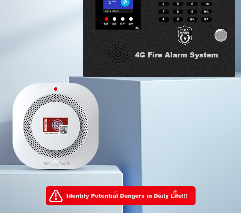 PGST Smoke Alarm, Fire Detector, 3C Certified Fire Safety Device, Fire Protection System, Main Unit + 5 Alarms 2
