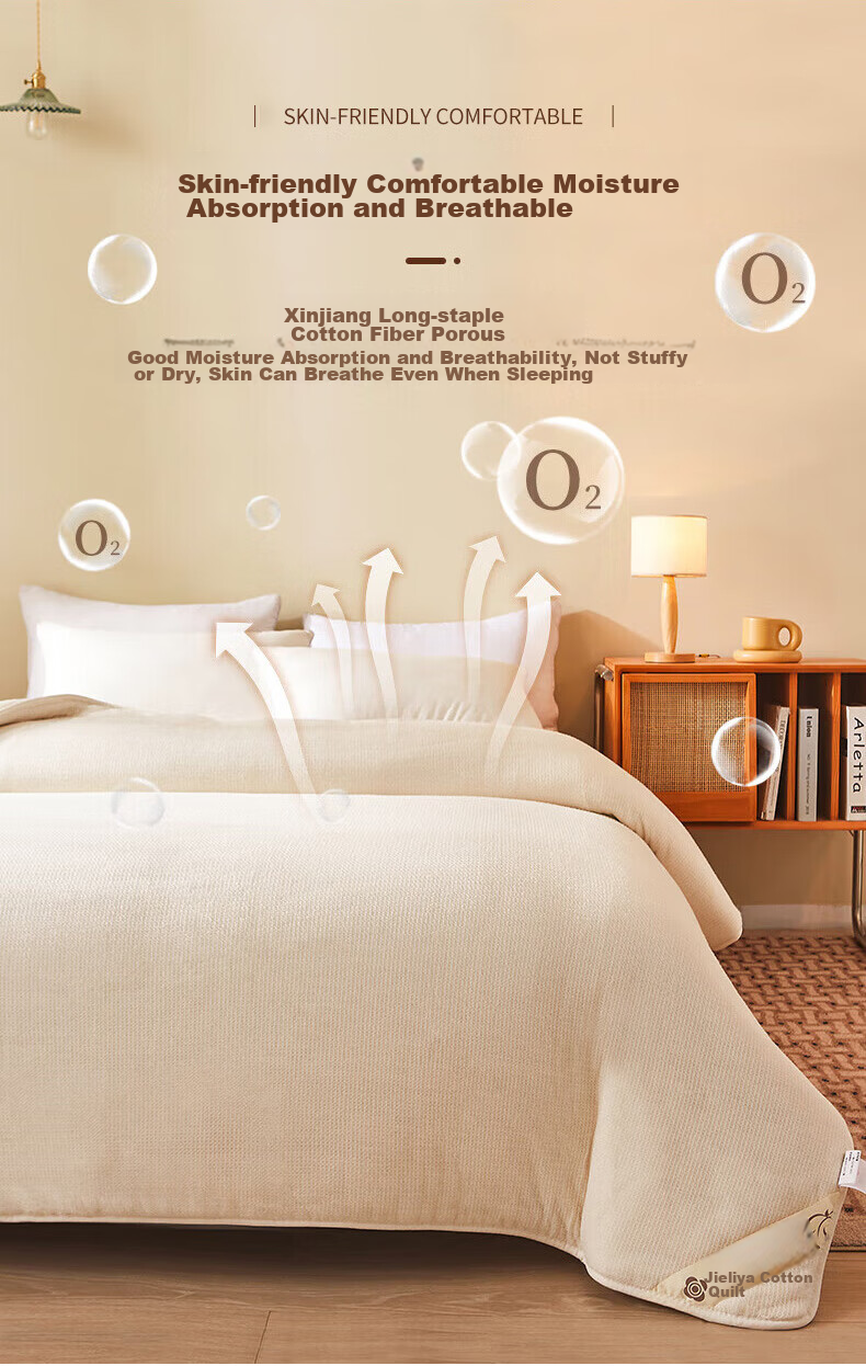 Grace Xinjiang Long-Staple Cotton, Cotton Autumn And Winter Quilt Filling, 200*230cm, 8 Jin Classic White 7