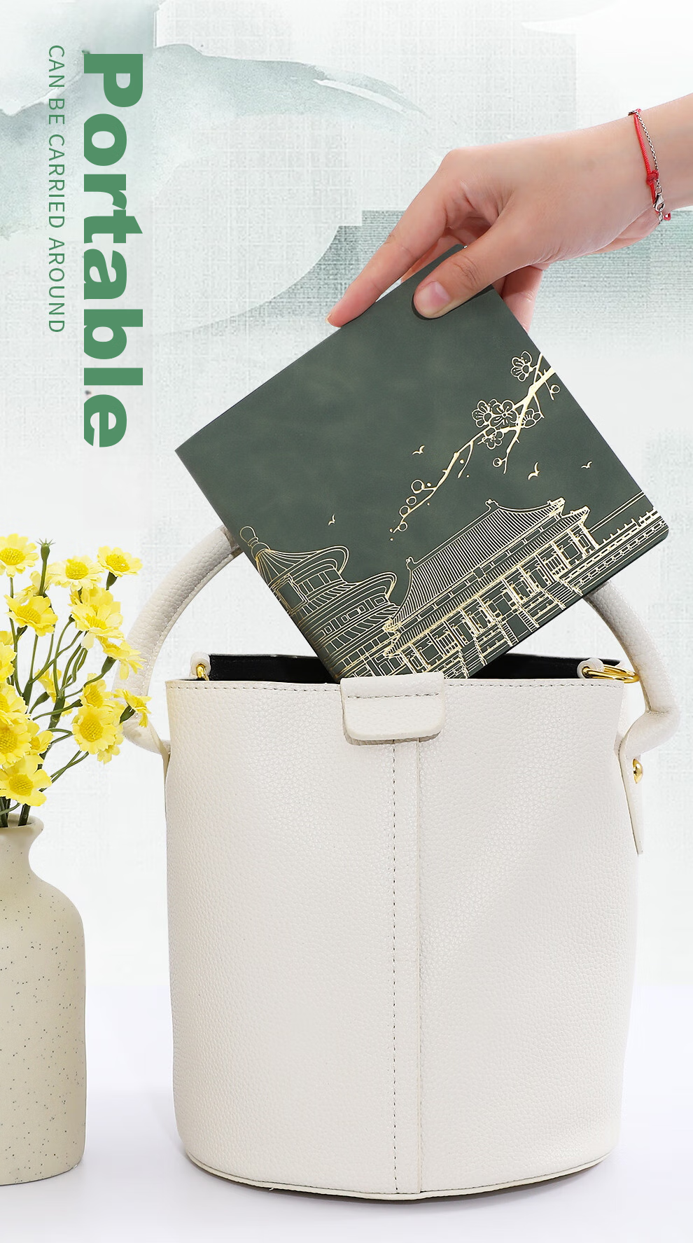 Longe Travel Stamp Collection Book, Stamp Museum Collection Album, High-Quality Blank Journal, Nanjing Beijing Chongqing Scenic Spot Check-In Souvenir Book, Forbidden City Tourism Observation Notebook 7