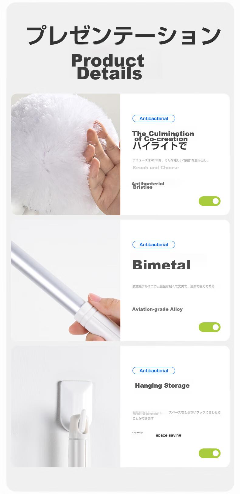 CONDOR Japanese Toilet Floor Brush Bathroom Long Handle Cleaning Brush Floor Scrubber Toilet Brush Gap Brush Tile Cleaning Tool 16
