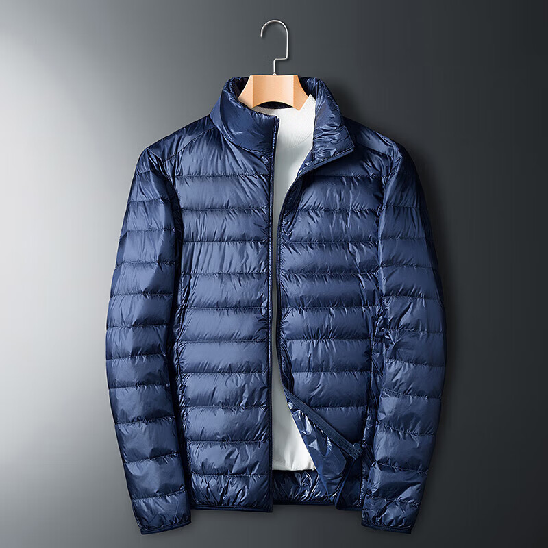 Mianzhi Men's down Jacket, Autumn And Winter Casual Large Size Warm Lightweight Outdoor Coat for Young And Middle-Aged, Black, XL 6