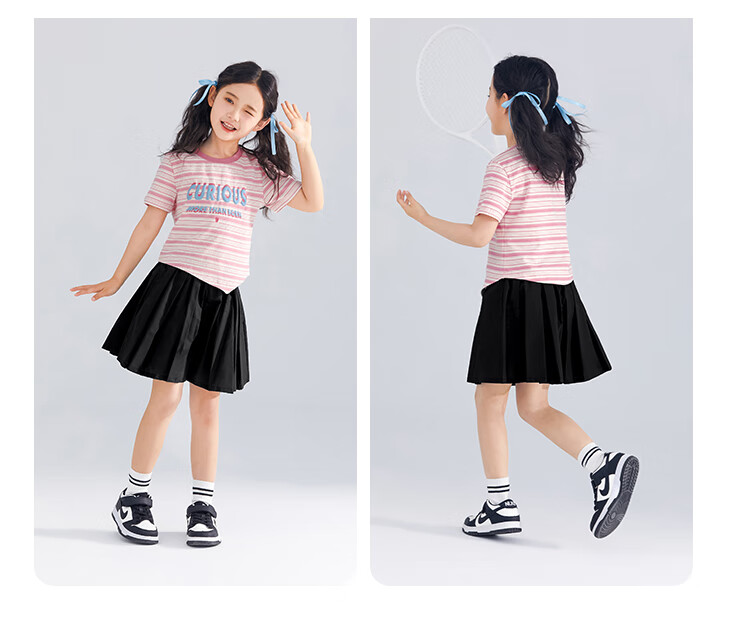 QQ DUCK Children's Clothing, Girls' Summer Shorts, Wide-Fit Youth Wear, Versatile, White Color; Size 140 16