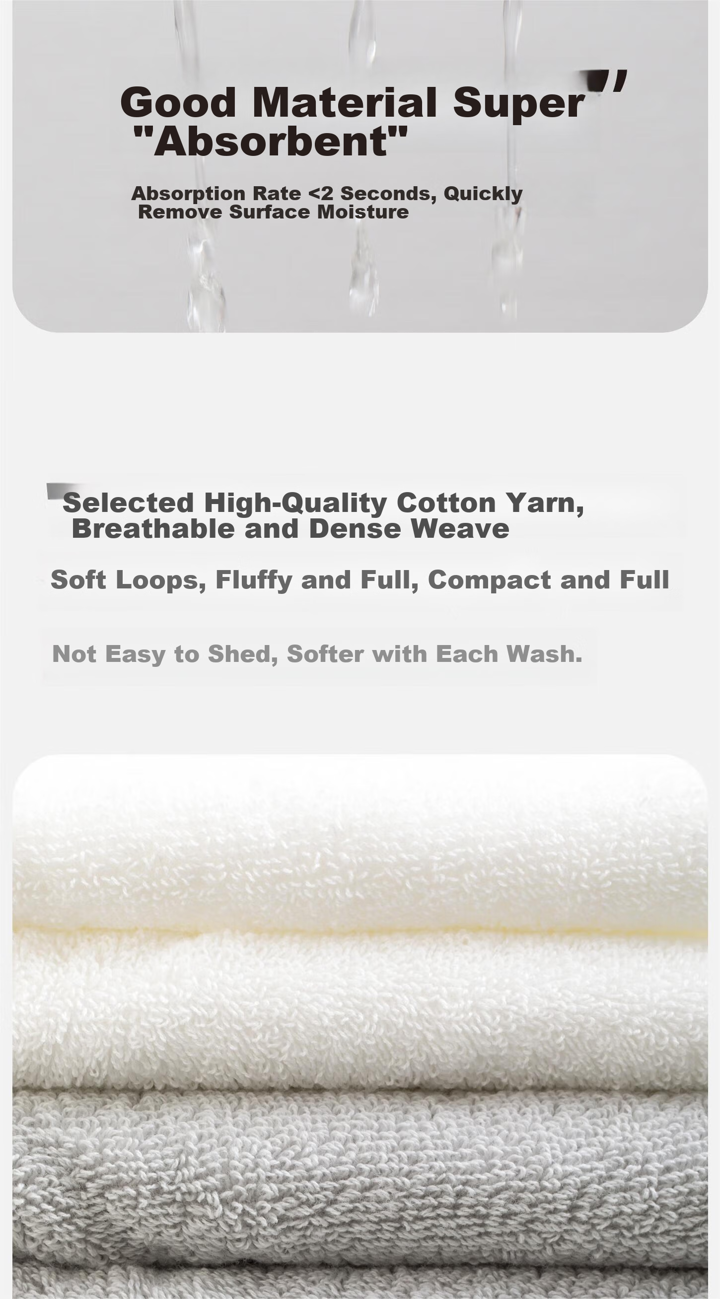 GGT Japanese Face Towel for Men, Pure Cotton Adult Bath Towel, Thickened Hotel Absorbent Hand Towel for Women, Natural White + Carbon Removal 7