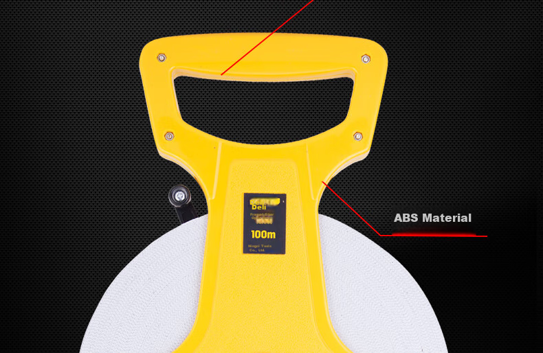 Deli Frame Fiber Ruler, Handheld Measuring Tape, Engineering Measuring Ruler, Leather Tape Measure, 100m X 12.5mm 4