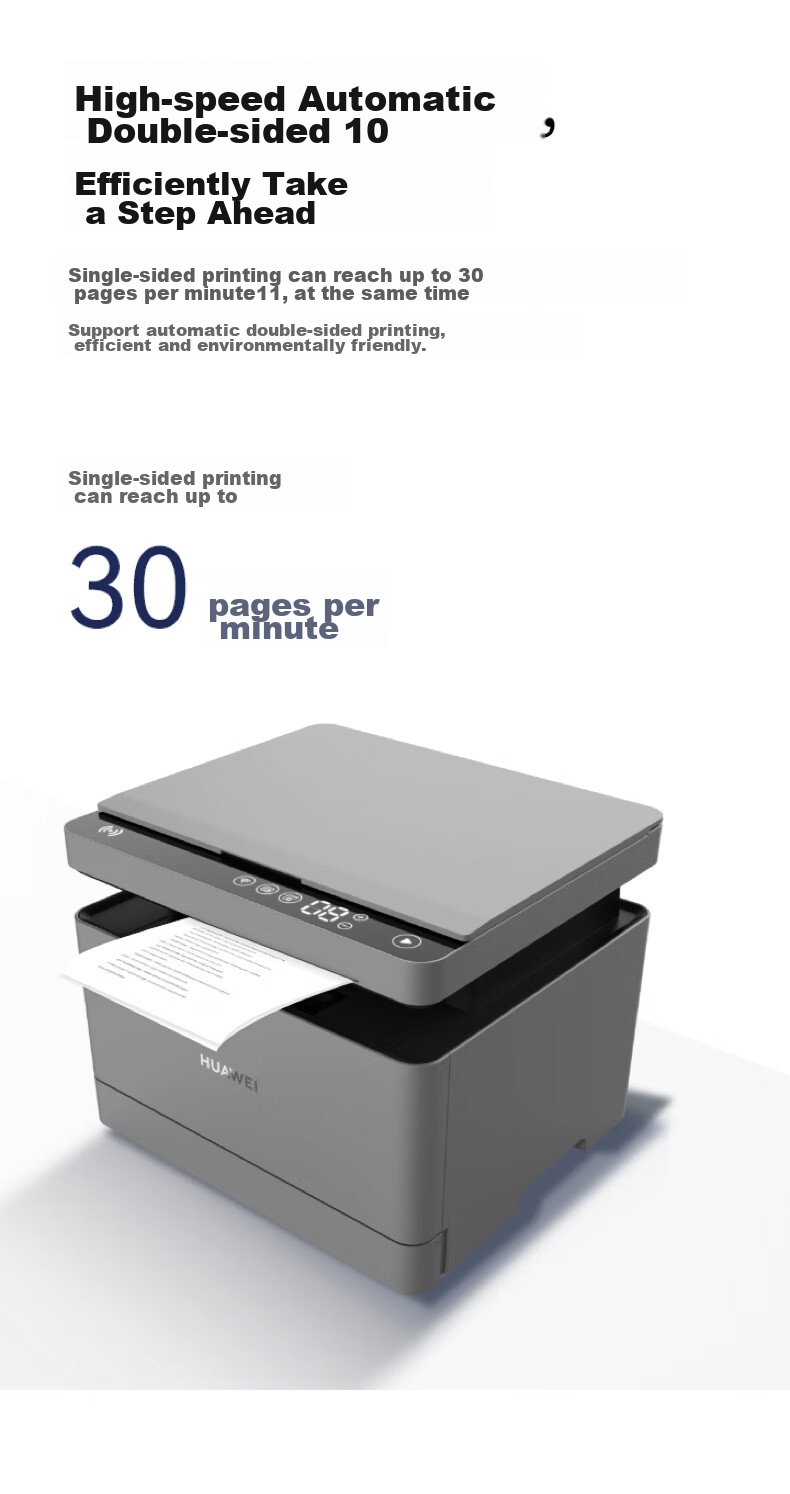 HUAWEI Bisheng X1 Pro HUAWEI Laser Printer for Black And White, Student Home Office Use, Printing Copying Scanning, Automatic Duplex, Compatible with HarmonyOS Laptops 10