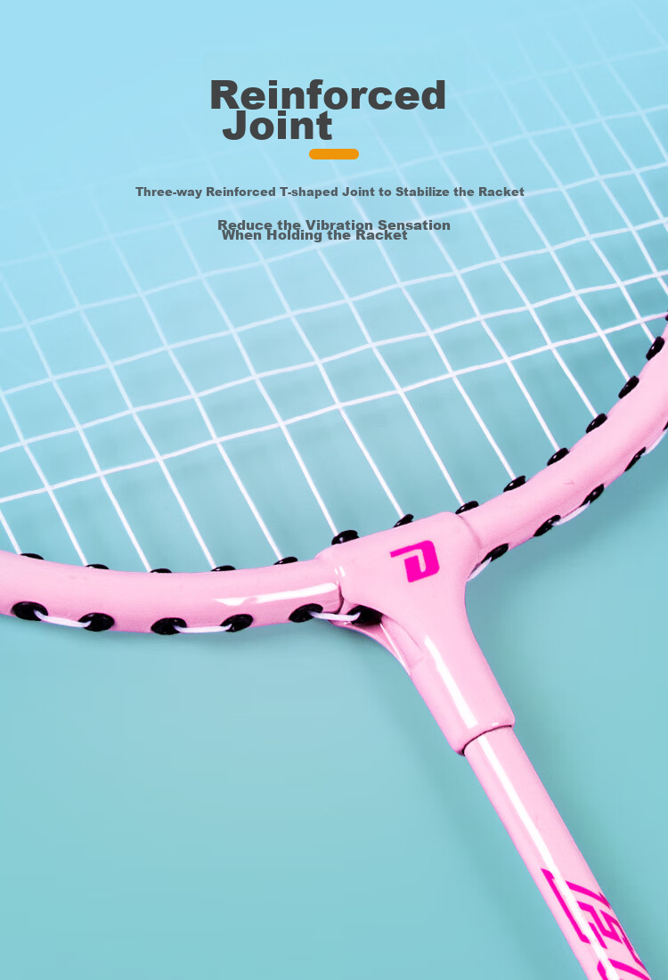 DHS Badminton Racket Set for Beginners, Double Rackets for Entry-Level Training, Alloy Model EG100 with Shuttlecock Included 6