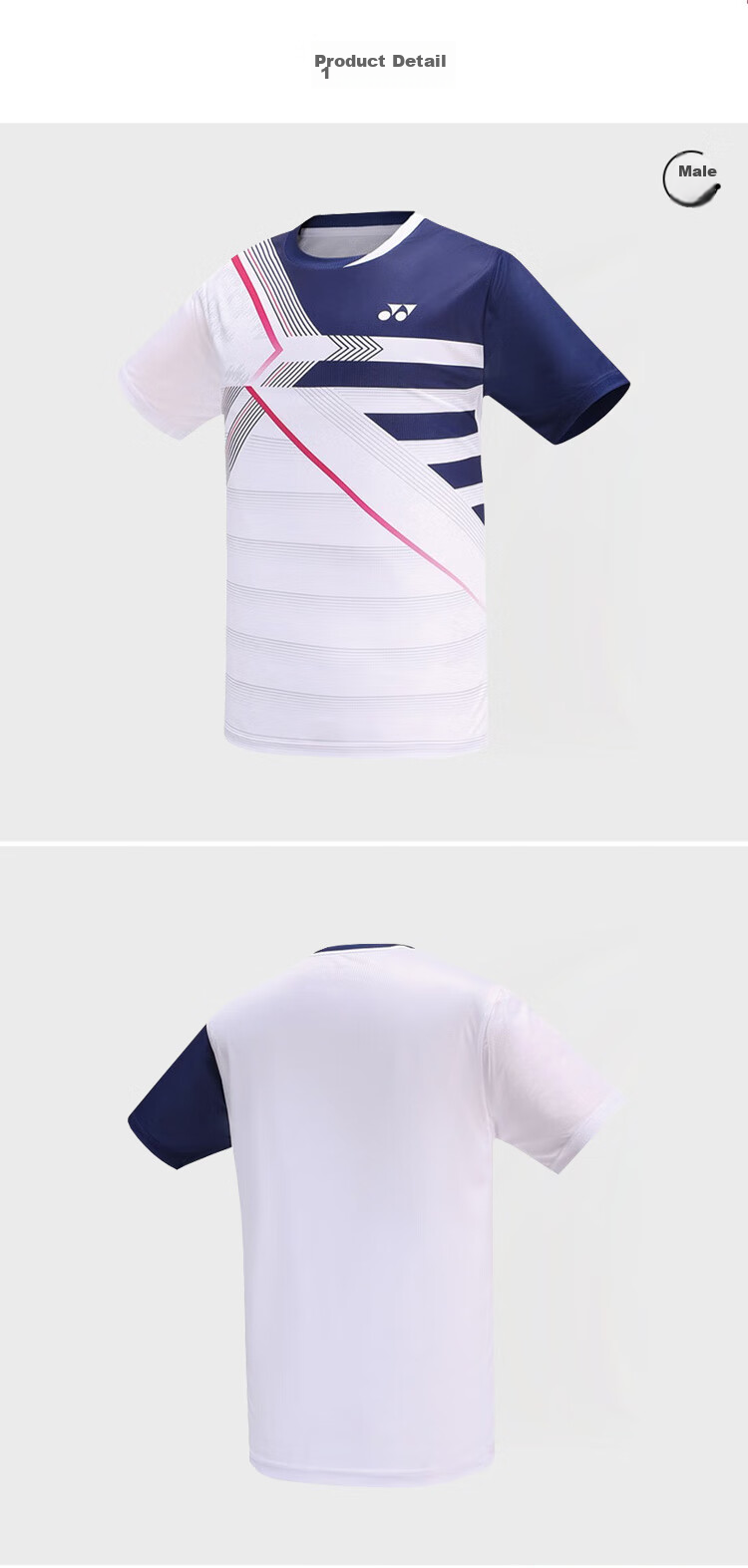 YONEX Badminton Shirt, Breathable Quick-Dry Sports T-Shirt for Women, 210143BCR Denim Navy Blue O/XL 9