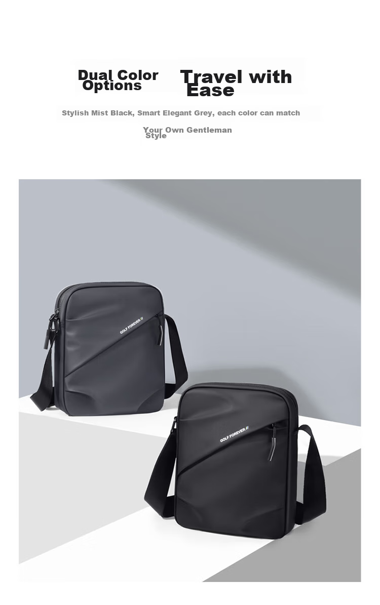 GOLF Shoulder Bag for Men, Trendy Crossbody Bag, IPad Phone Pouch, Water-Resistant Vertical Casual Commuter Small Square Bag for Me 4