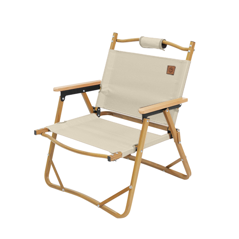 JD Original Outdoor Folding Chair, Kmiti Portable Chair, Camping Chair, Picnic Aluminum Alloy Outdoor Table And Chair, Beige Small Size