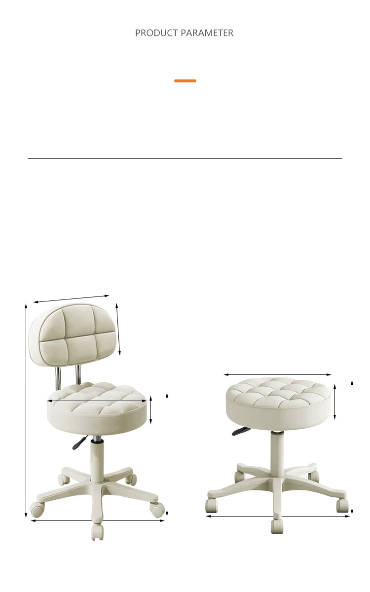 Huakaizhixing Stool Bar Chair Home Adjustable Height Swivel Chair Rotating Beauty Salon Stool Front Desk Rolling Stool Round Stool BY651 Gray 19