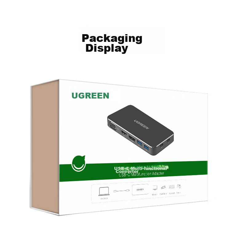 UGREEN Type-C Expansion Dock, Computer Converter, Gigabit Ethernet Port Expansion Dock, 4K 60Hz Gaming High Refresh Rate HDMI Adapter, Multi-Functional Interface for Computers, Compatible with Apple And Huawei 20
