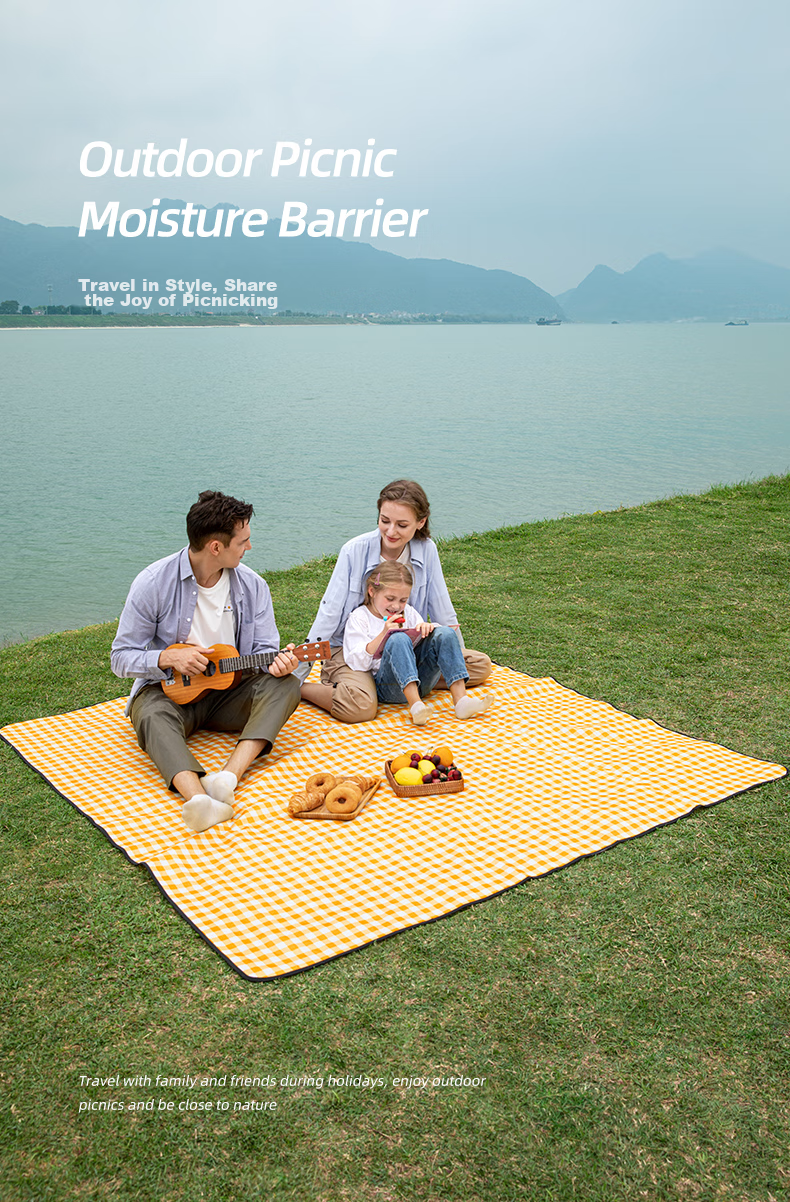 CAMEL Outdoor Moisture-Proof Mat, Portable Thickened Picnic Blanket, Foldable Waterproof Tent Pad, Floor Mat, 1J32265019 1