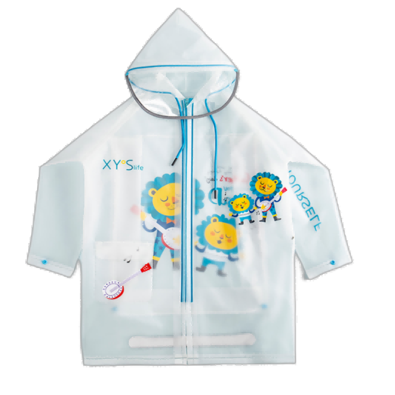 JD Original Children's Raincoat, Student Backpack for Boys And Girls, Cartoon Extended Full-Body Raincoat for Kids, TPU Soft Poncho, XXL Size