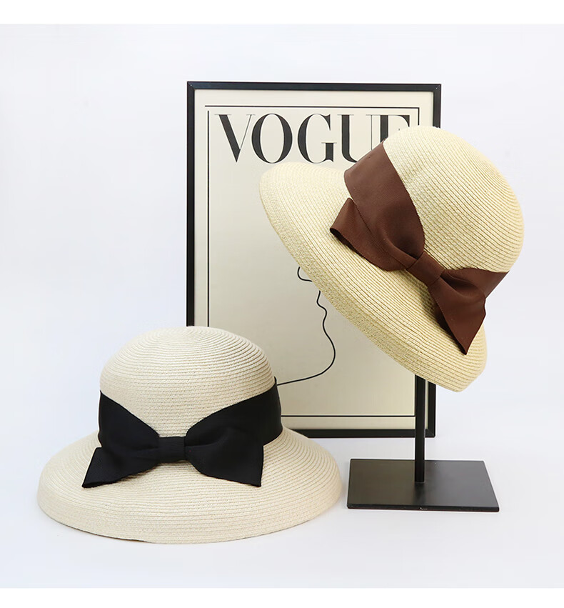 MARJA KURKI Sun Hat for Women, Versatile Portable Woven Sun Protection Hat, Fisherman Hat with Adjustable Brim, Roman Holiday Style, Beige 6