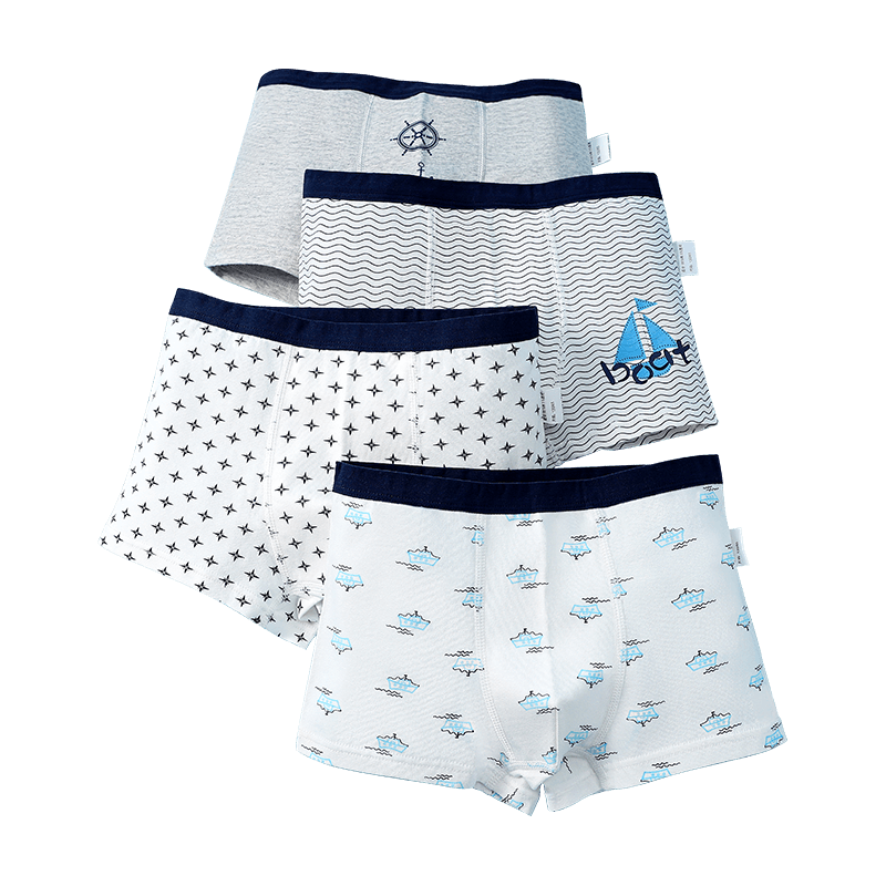 LangSha Boys' Boxer Briefs, Youth Cotton Underwear, Mid to Big Kids' Shorts, Class A Student Underpants, Size 140