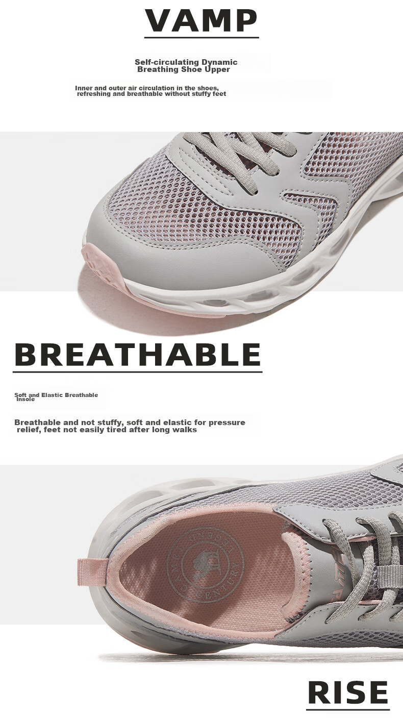 CAMEL Sports Shoes for Men, Summer New Style Mesh Breathable Soft-Soled Shock-Absorbing Lightweight Non-Slip Casual Running Shoes for Elderly 7