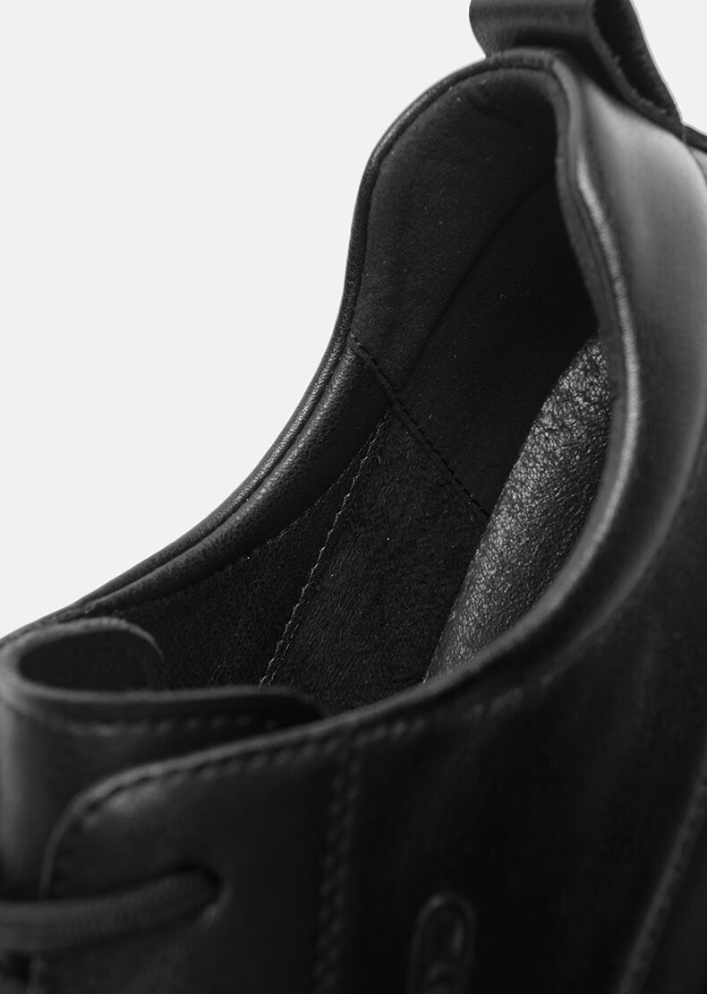 HLA Men's Comfortable Soft Sole Casual Leather Shoes HAAPXM2DAD084 Black Size 41 19