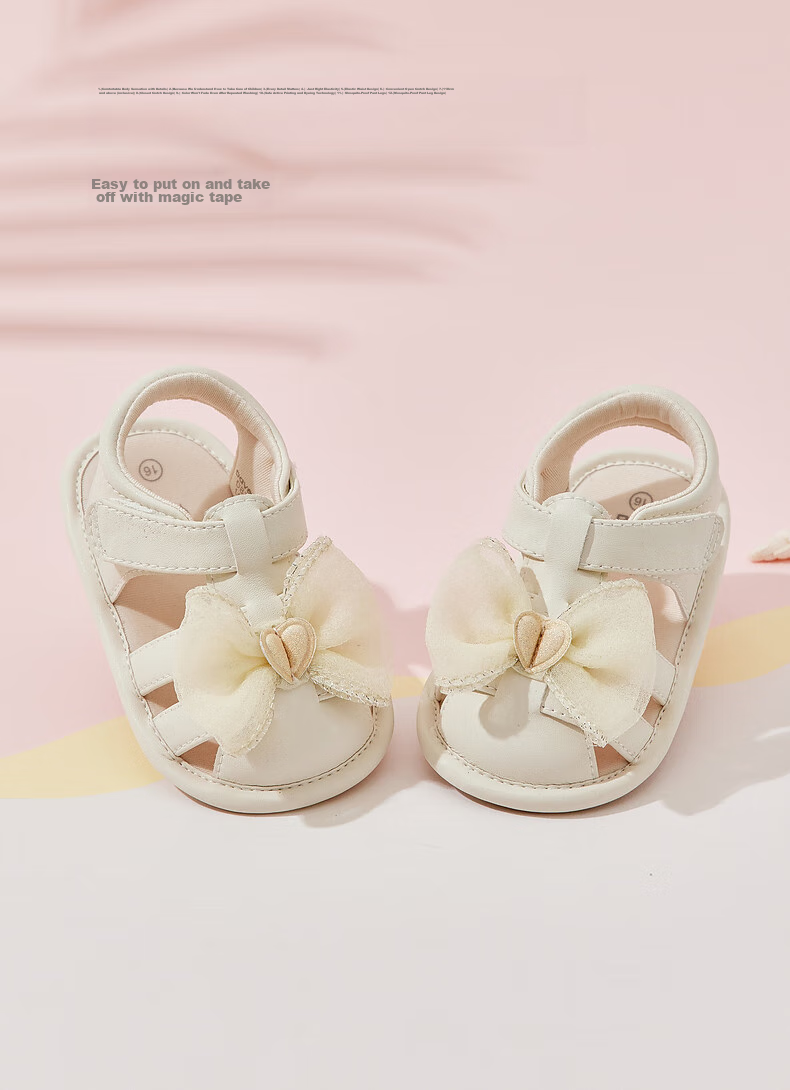 DAVE & BELLA Baby Girl Pre-Walking Shoes, Princess Shoes, Summer Newborn Children's Shoes, Soft Sole, Lightweight 1