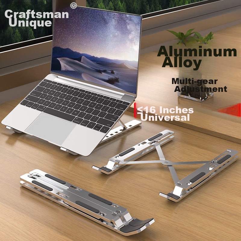 Jiangwutong Laptop Stand Cooling Pad, Aluminum Alloy Foldable Portable Suspended Bracket, Tablet Vertical Stand, Desktop Height-Increasing Adjustable Stand, Suitable for Lenovo Legion Y7000