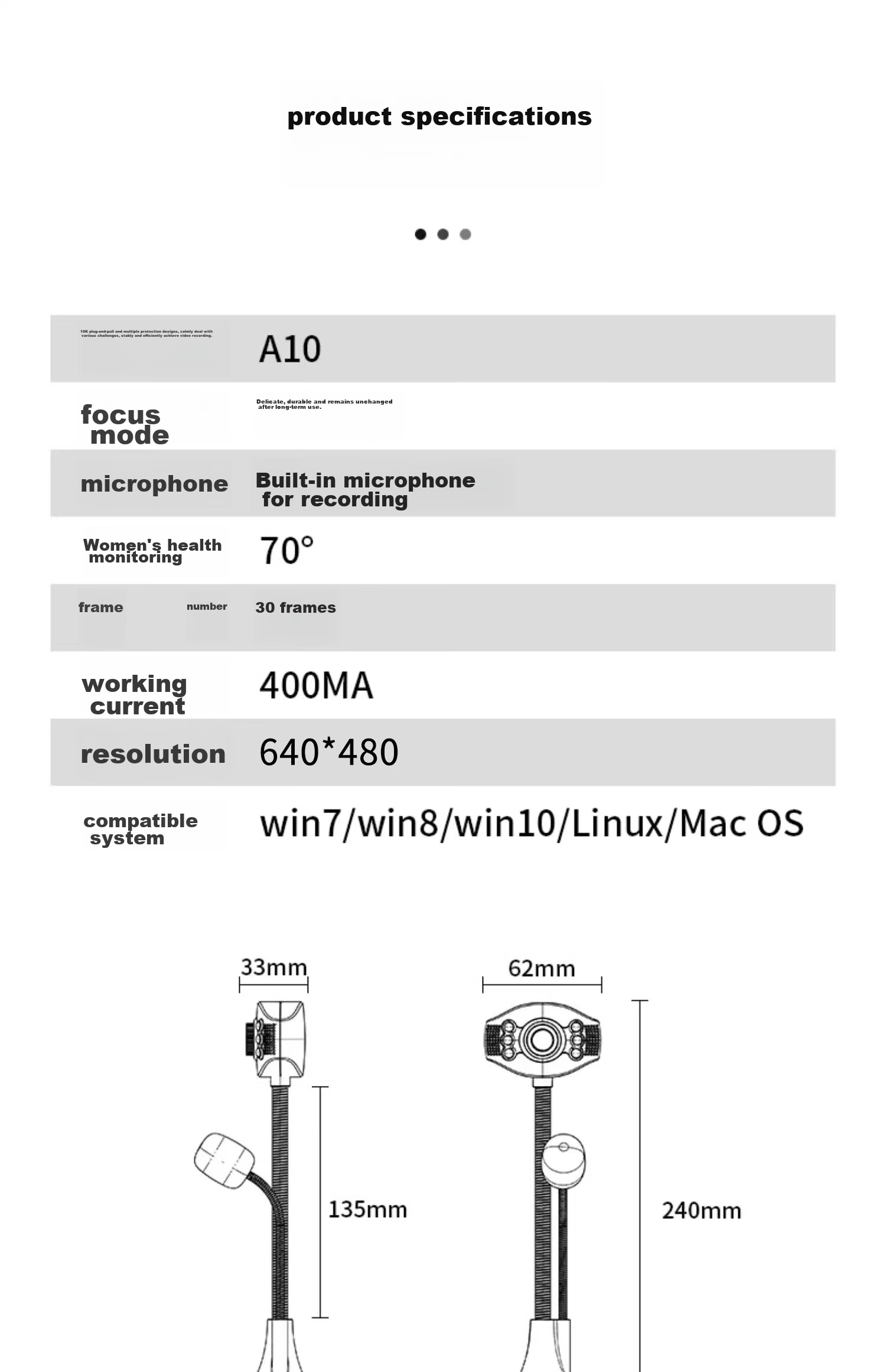 Saida SADA Computer Microphone High-Definition Webcam for Hotel Registration Computer Desktop Laptop Hotel Inn Facial Recognition 1080P Video Conference Special Use 15
