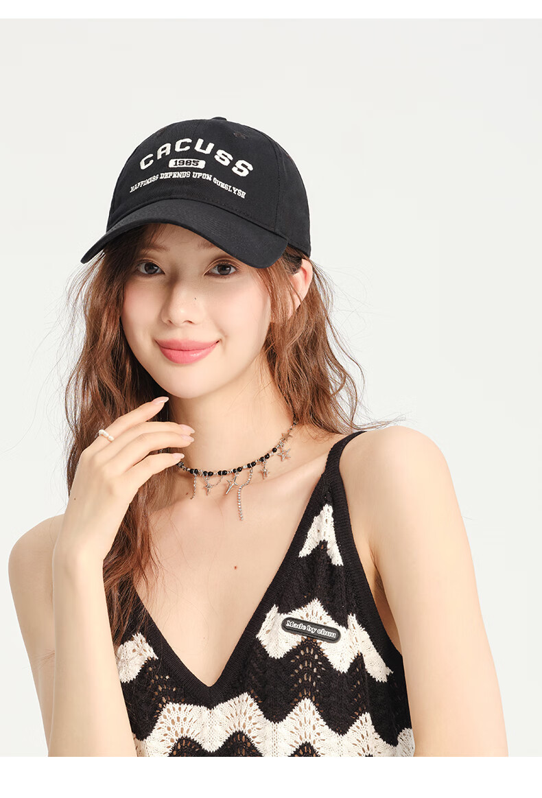 CACUSS Baseball Cap for Women, Large Head Circumference Soft Top Visor Hat, All-Season Sun Hat, Korean Style Versatile Sun Protection Hat, Chiji Red 14