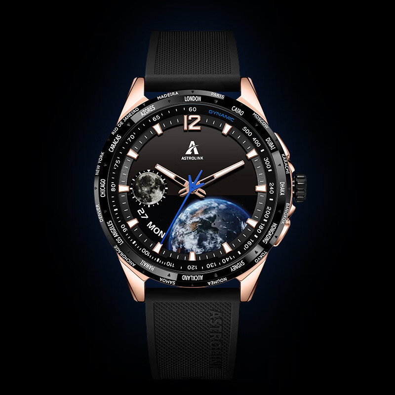 Beidou Watch Astrolink S Gold Swiss Dual-Core Hybrid Smart Sports Touchscreen HarmonyOS Wristwatch, Men's Gift
