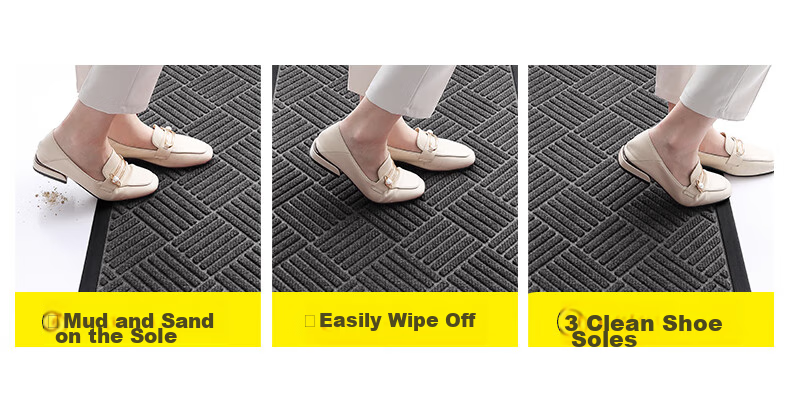 Boneng Commercial High-End Entrance Door Mat, Outdoor Entrance Carpet, Foot Mat, Indoor Doorway Mat, Rubber Mat, 60x90cm 6