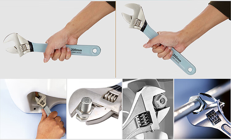 MASTERPROOF Adjustable Wrench 4-Piece Set with Bag, Large Opening Wrench, Quick Wrench, Auto Repair Wrenches 4-Piece Set 11