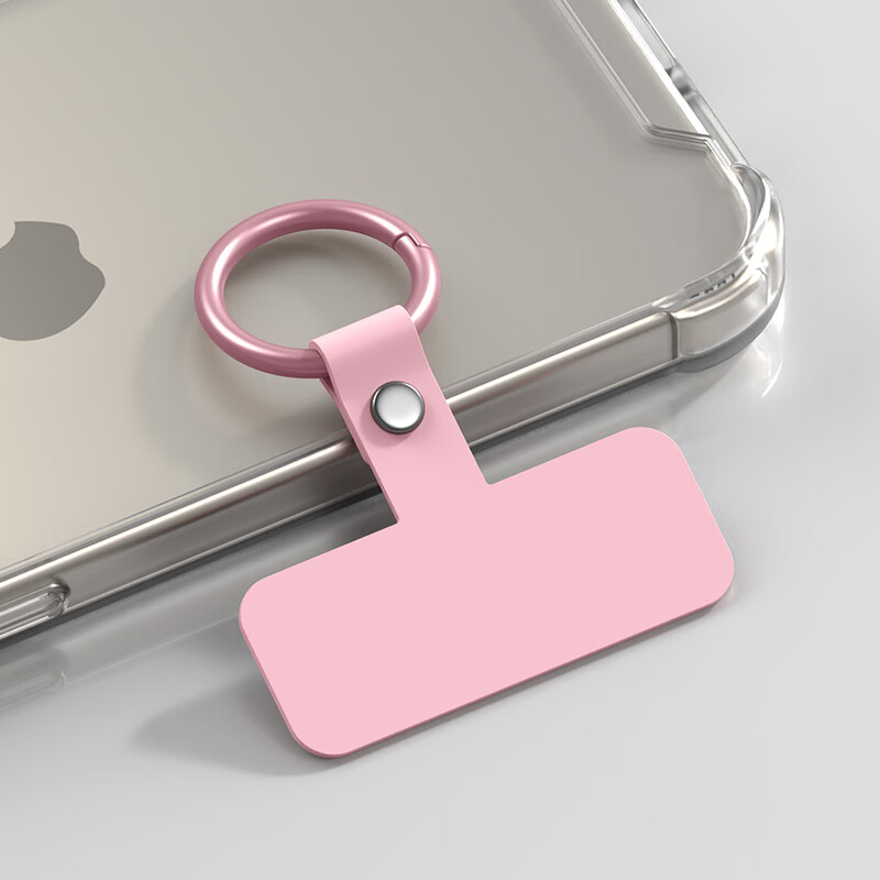 ESCASE Phone Lanyard Clip, Fixed Card Holder, TPU Patch, Chain Connector Pad, Hanging Ring, Anti-Loss Device, Suitable for OPPO Samsung PT-M02Pro Pink