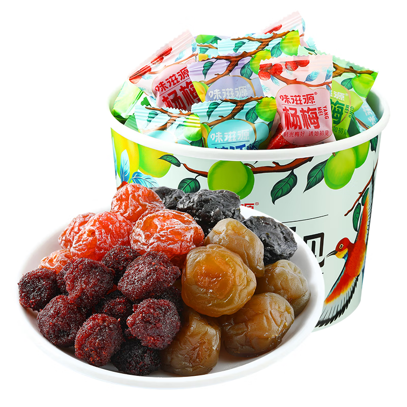 味滋源梅子桶320g青梅乌梅韩话梅杨梅蜜饯果干4种口味零食礼
