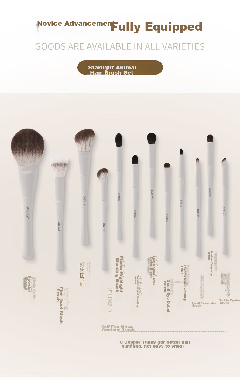 ENERGY Starlight Series Makeup Brush Set, 12 Pieces, Cangzhou Makeup Brushes, Eyeshadow Brushes, Fresh Hand, 520 Gift, Brush for Girlfriend 3