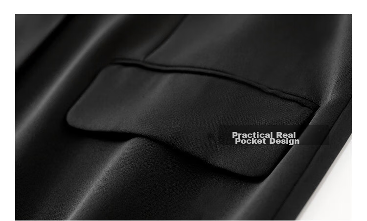 Sentubila Three-Dimensional Draping Summer Casual Short-Sleeve Blazer for Women, Elegant Office Suit Jacket, Black, S 31