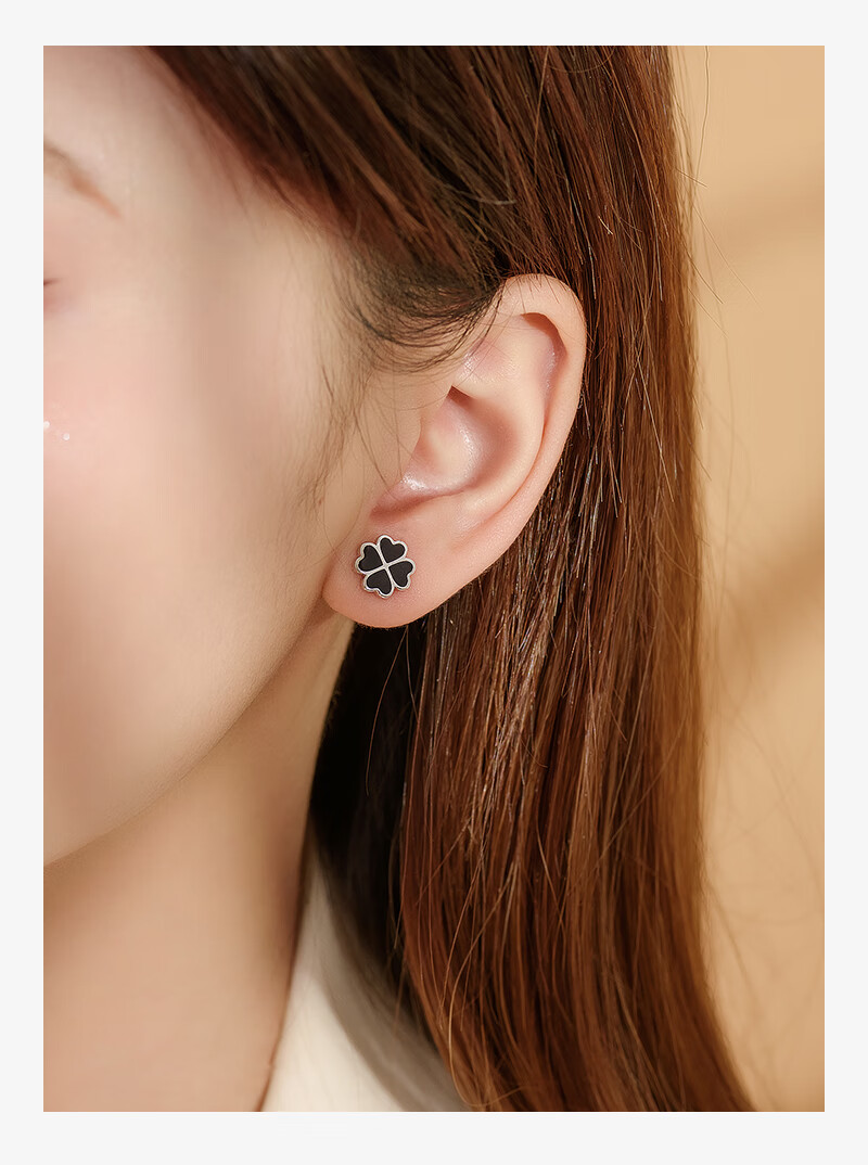 MANHE S925 Silver Four-Leaf Clover Stud Earrings for Women, New 2026 Style, Birthday Gift for Wife Or Girlfriend 10