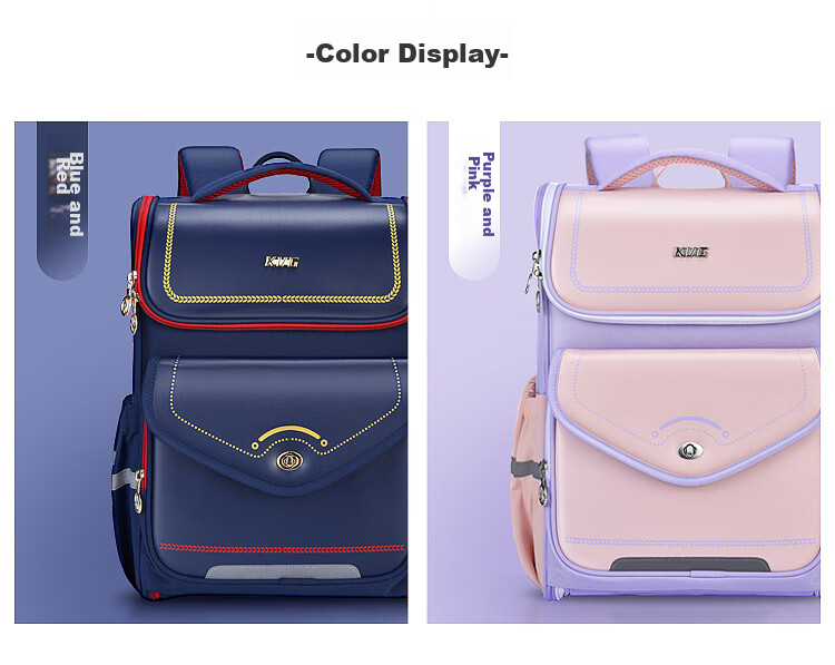 KVG Primary School Students Backpack Children's Schoolbag Spine Protection Reduce Burden 4th-6th Grade Girls Boys Double Shoulder Bag 3