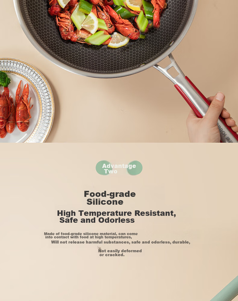 Kobach Silicone Spatula, Cooking Utensil for Non-Stick Pans, Heat-Resistant Spatula for Stir-Frying, Soup Ladle 4