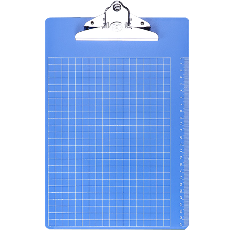 Elifo A4 Clipboard, Metal Strong Clip with Scale, Waterproof, for Office Study And Exams, 1 Pack, Essential Vertical Clipboard for Exams