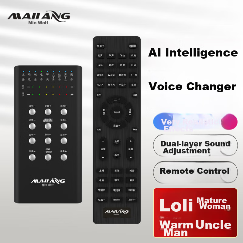 Mailang (Malau) S3 Voice Changer [Universal Version], Mobile Real-Time Voice Transformer for Male to Female And Male to Male, Live Streaming Karaoke Sound Card, Voice Call Computer Gaming Voice Modulator