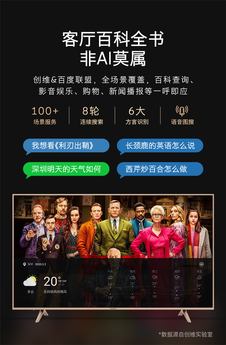 38572-创维(SKYWORTH) 75A7 75英寸金属机身人工智能HDR 4K超高清智能互联网液晶电视机-详情图