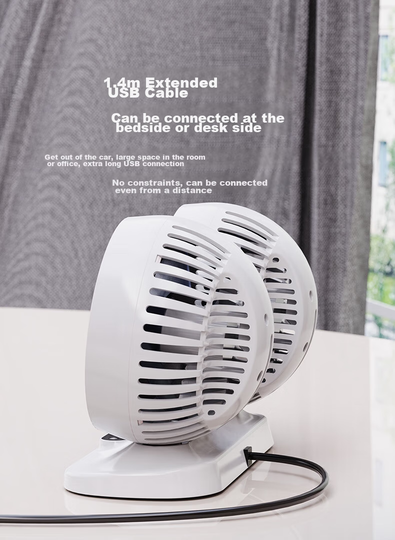 Dijialun Car Fan, 24V for Trucks, 12V Cooling, Small Bread Car, USB Interface, Powerful Dual-Head Electric Fa 22
