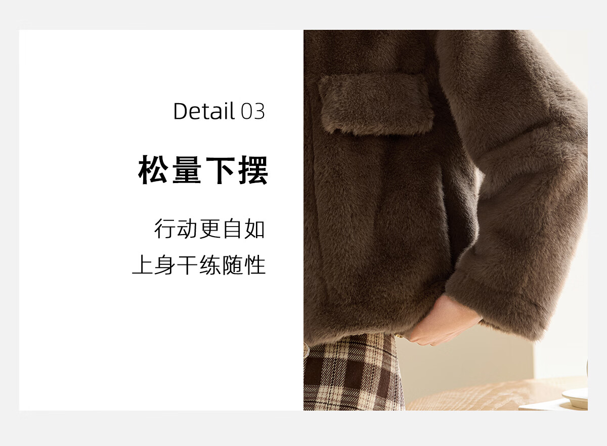 PinCai Women's Vintage Solid Color Short Fleece Jacket with Stand Collar P144U4008 9