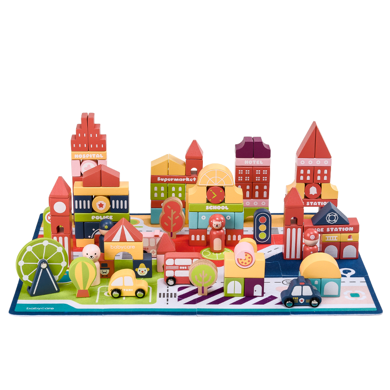 Babycare City Market Building Blocks, Birthday And Holiday Gift for Boys And Girls, Educational Toy Set - Modern City