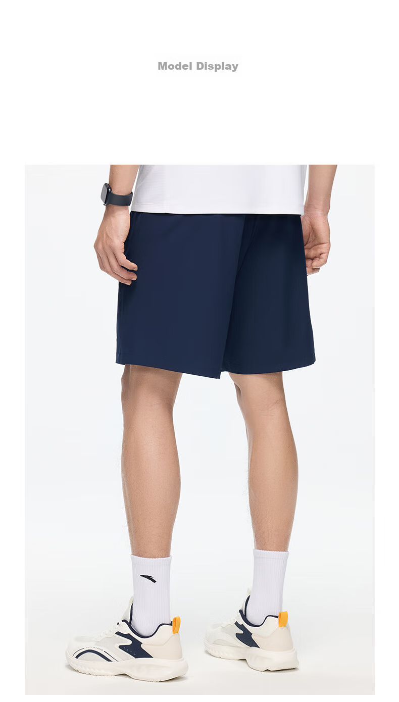 Anta Quick-Dry Men's Sports Shorts Summer Moisture-Wicking Breathable Fitness Training Running Outdoor Casual Woven Five-Point Pants 25