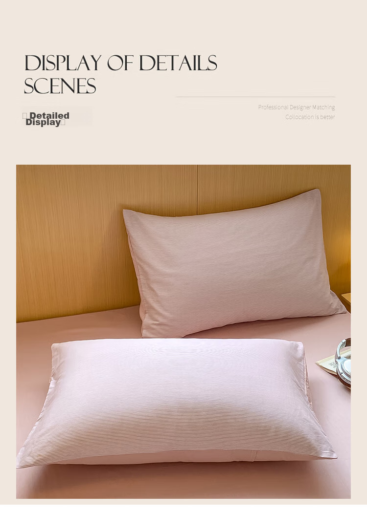 Wuyinliangpin Pure Cotton Bedding Set, 100% Cotton Bed Sheet Four-Piece Set with Duvet Cover, 220*240cm, for 1.8/2.0 Meter Bed 12