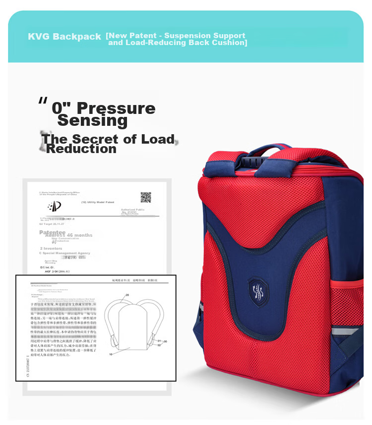 KVG Schoolbag for Primary School Students, Children's Backpack with Spine Protection And Load Reduction, Suitable for Grades 1-3, Double Shoulder Bag for Boys And Girls 6