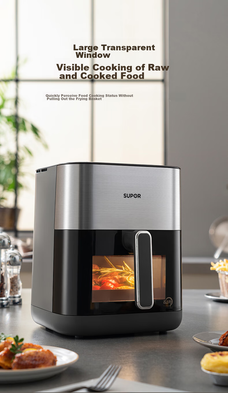 SUPOR Air Fryer, Steamer And Roaster All-In 6L Multi-Functional Automatic All-In Machine for Home Use with Visible Touch Control, Air Circulation, No-Flip Design, Large Capacity Steam Tender Frying KD60D830A 17