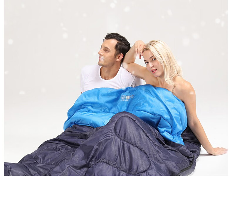 TAN XIAN ZHE Outdoor Two-Person Sleeping Bag, Adult Sleeping Bag for Spring, Autumn And Winter, Warm Sleeping Bag, Couple's Sleeping Bag, Detachable 2
