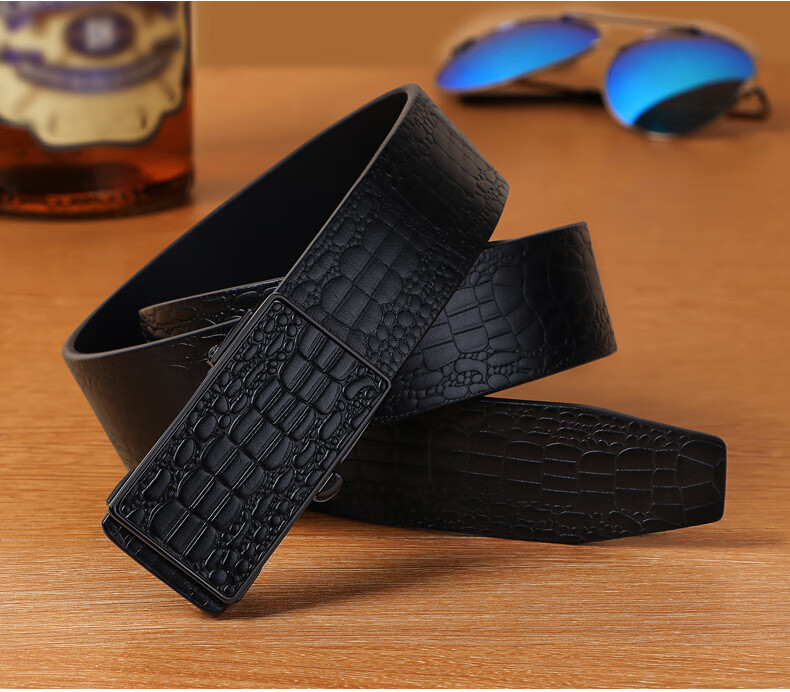 Viney Men's Belt, Top-Grain Leather Waistband, Light Luxury Automatic Buckle Trouser Belt, Birthday Gift for Boyfriend, Husband, Father, Or Dad 2